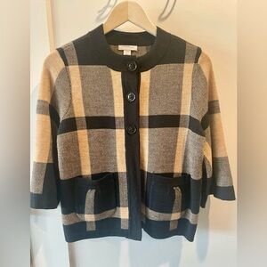 Mercer Street Studio Black and Tan Cardigan Sweater